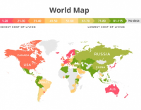 Україна потрапила у трійку країн з найдешевшим рівнем життя